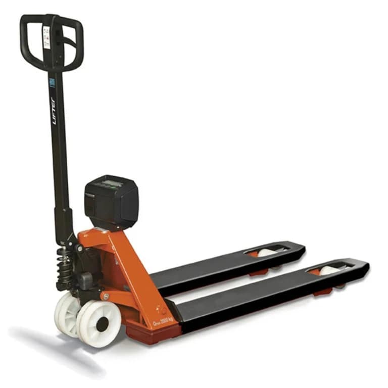 Toyota Quick Lifter with Scale – Transpallet manuale con bilancia versione Quick lift con pompa rapida - Immagine 1